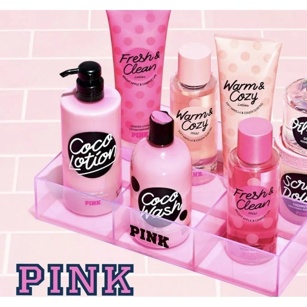 Victoria's Secret Pink Beauty Vanity Makeup Beauty Organizer Plastic Tray NEW